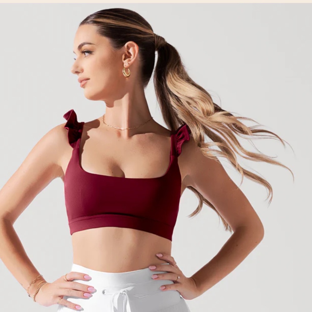 POPFLEX Romance Ruffle Bra - Crimson 1x